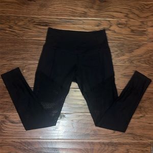 Zella yoga leggings black tights mesh see through style 33” length size XS